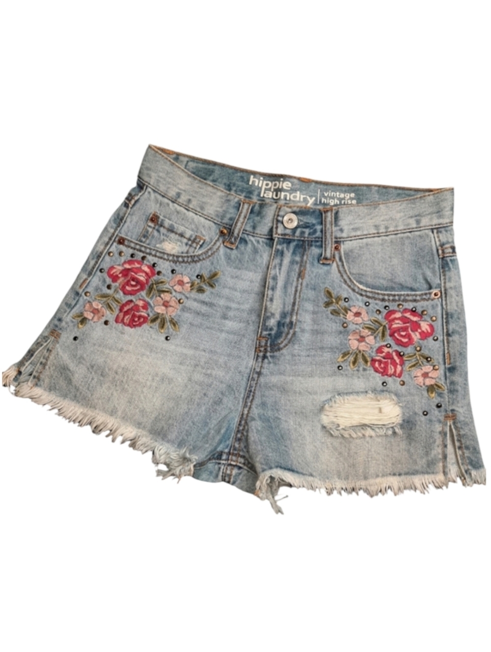 Hippie Laundry Vintage High-Rise Cut-Off Jean Shorts SZ 25